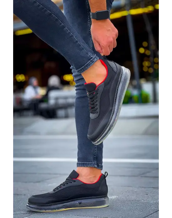 TB181 RRT İpekyol  Erkek Ayakkabı SIYAH - KIRMIZI