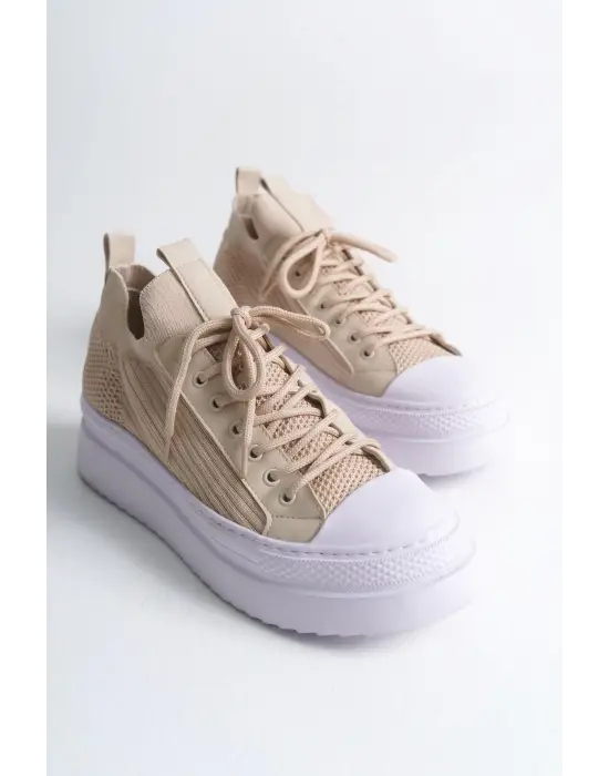 TB2601 - Triko Erkek Ayakkabı BEJ