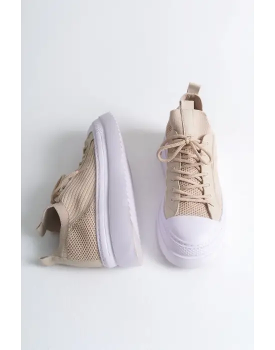 TB2601 - Triko Erkek Ayakkabı BEJ