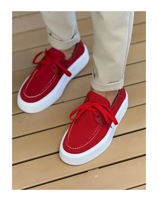 TB2602 - Triko Erkek Ayakkabı KIRMIZI