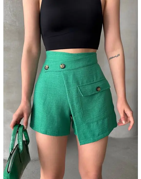 Tek Cepli Şort Etek