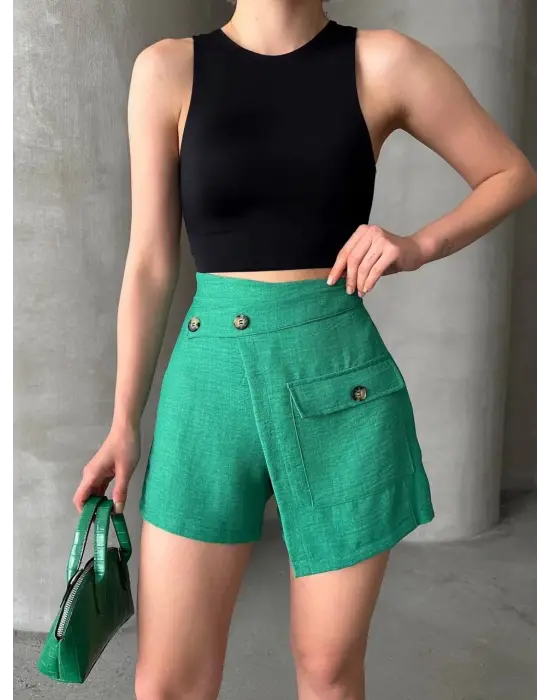 Tek Cepli Şort Etek