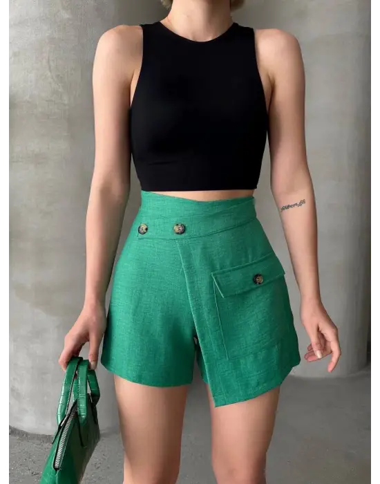 Tek Cepli Şort Etek