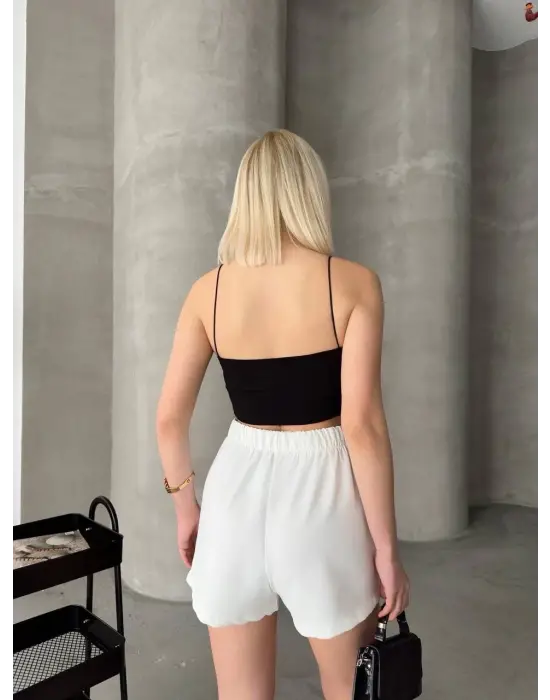 Tek Yırtmajlı Şort Etek