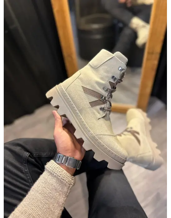 Terzi Bey Erkek Spor Bot B14 Vizon Süet