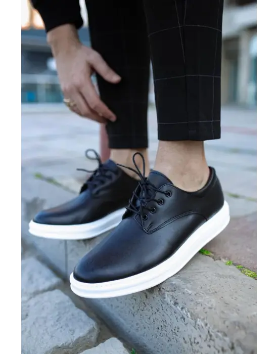 Terzi Bey Klasik Erkek Ayakkabı 001 Siyah (beyaz Taban)