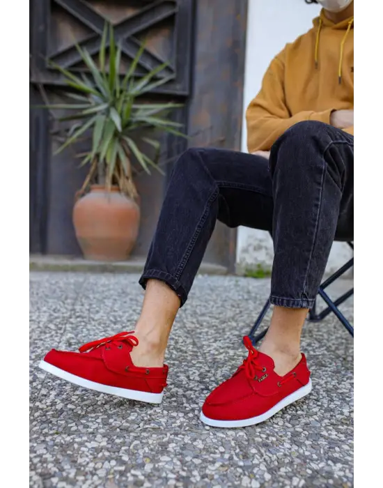 Terzi Bey Mevsimlik Keten Ayakkabı 008 Kırmızı