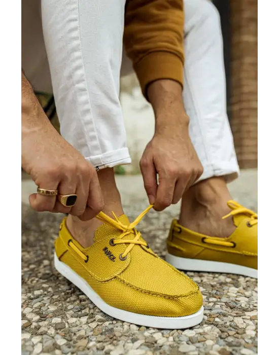 Terzi Bey Mevsimlik Keten Ayakkabı 008 Sarı