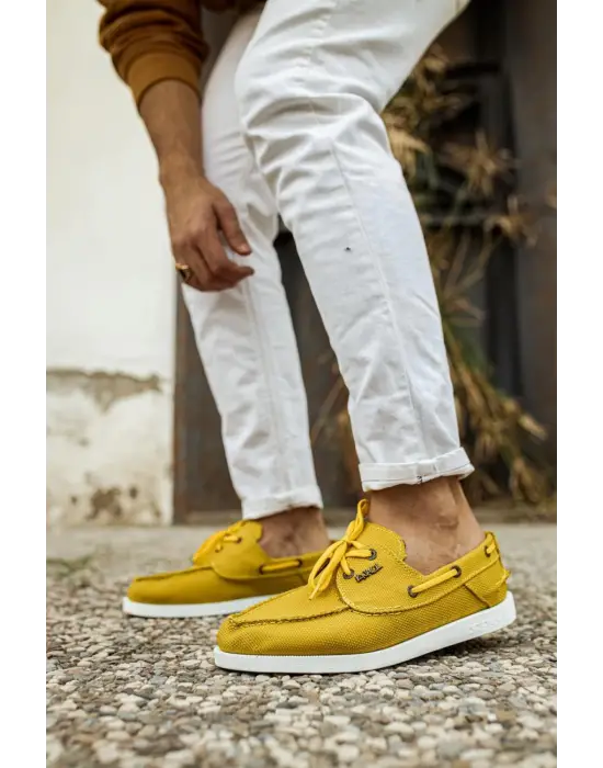Terzi Bey Mevsimlik Keten Ayakkabı 008 Sarı