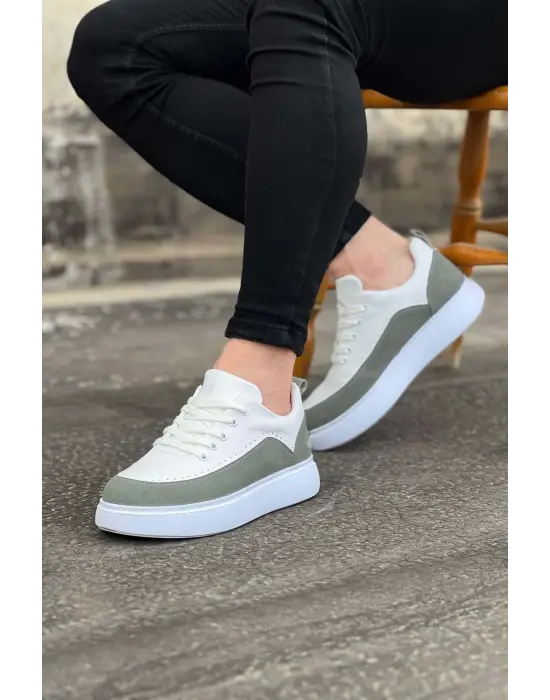 Terzi Bey Tb162 Beyaz Gri Ortopedik Taban Erkek Casual Ayakkabı