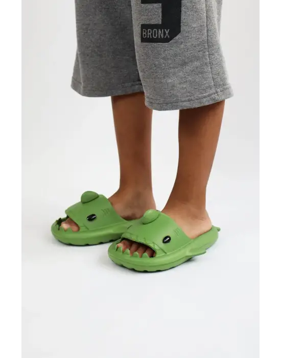 Terzi Bey  Tb500 Köpekbalığı Haki Unisex Tam Ortopedik Terlik Shark Slides