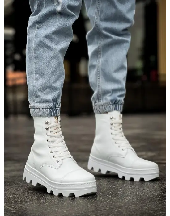 Terzi Bey Yüksek Taban Ayakkabı B-023 Beyaz