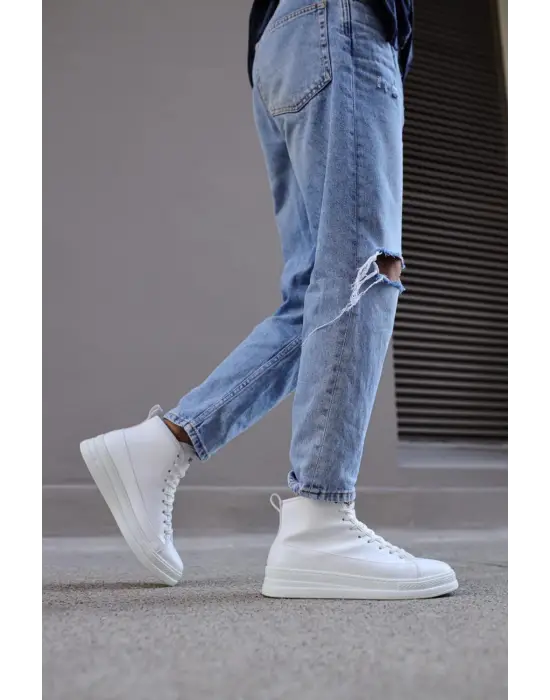 Terzi Bey Yüksek Taban Ayakkabı C-030 Beyaz