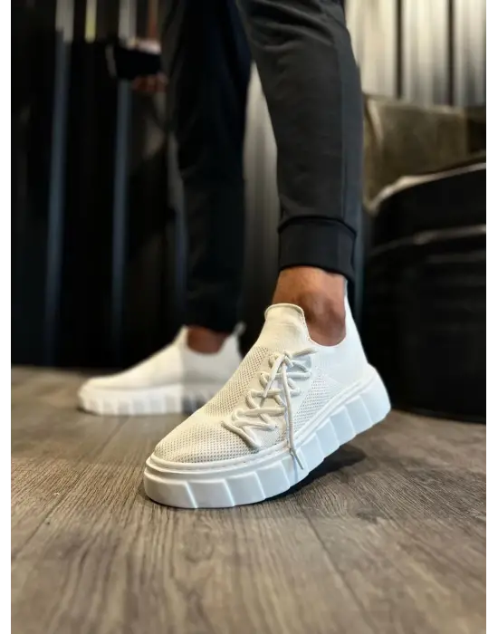 Terzi Bey Yüksek Taban Günlük Ayakkabı 1025 Beyaz