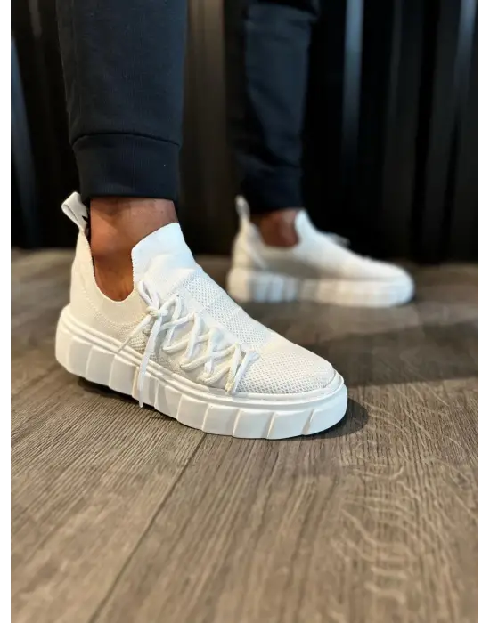 Terzi Bey Yüksek Taban Günlük Ayakkabı 1025 Beyaz