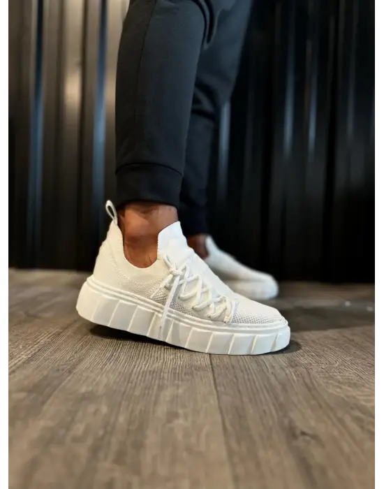 Terzi Bey Yüksek Taban Günlük Ayakkabı 1025 Beyaz