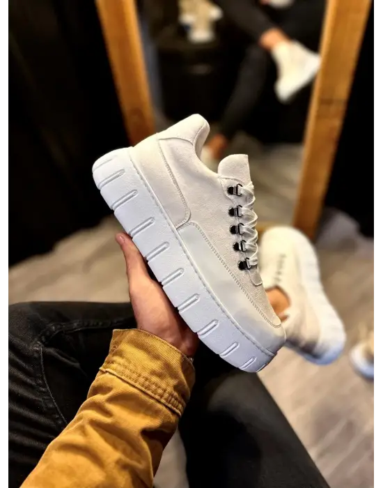 Terzi Bey Yüksek Taban Günlük  Ayakkabı 600 Beyaz