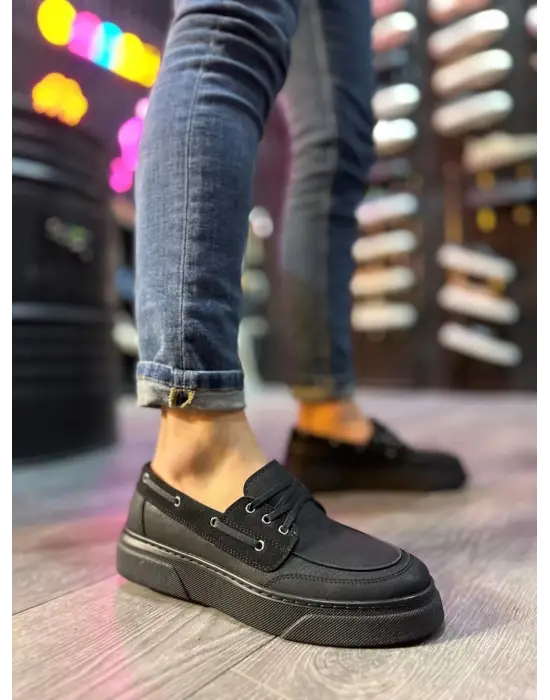 Terzi Bey Yüksek Taban Günlük Ayakkabı 700 Siyah (siyah Taban)