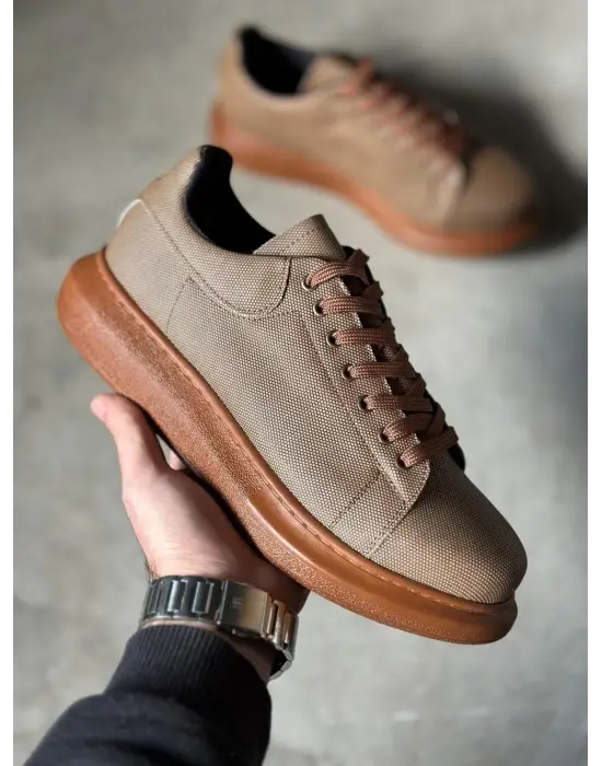 Terzi Bey Yüksek Taban Günlük Ayakkabı Tırtıklı 041 Siyah