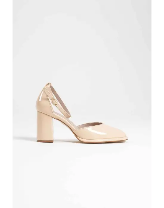 Theresa Açık Sarı Rugan Kadın Topuklu Ayakkabı