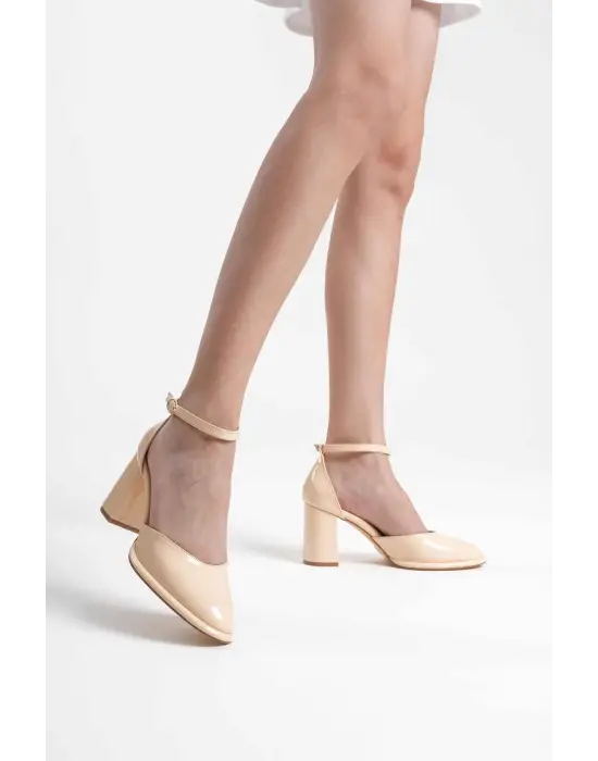 Theresa Açık Sarı Rugan Kadın Topuklu Ayakkabı