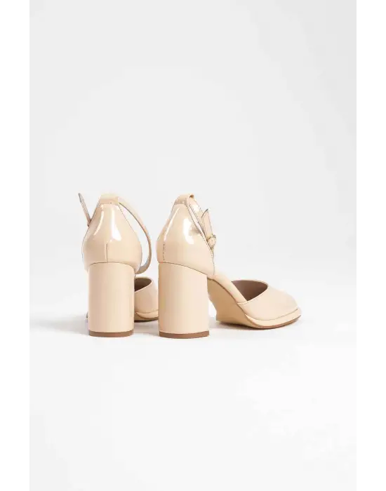 Theresa Açık Sarı Rugan Kadın Topuklu Ayakkabı