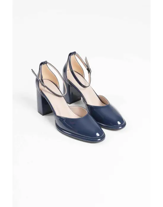 Theresa Lacivert Rugan Kadın Topuklu Ayakkabı