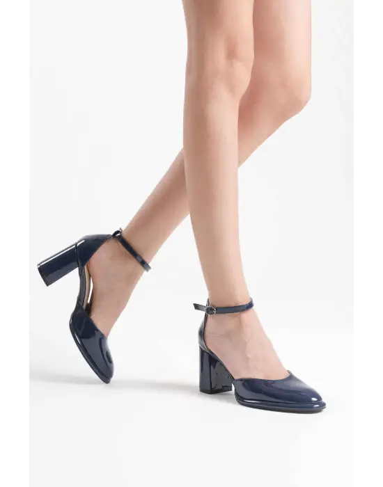 Theresa Lacivert Rugan Kadın Topuklu Ayakkabı