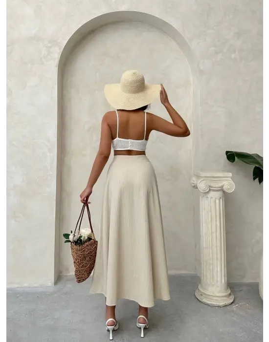 Uzun Astarlı Etek