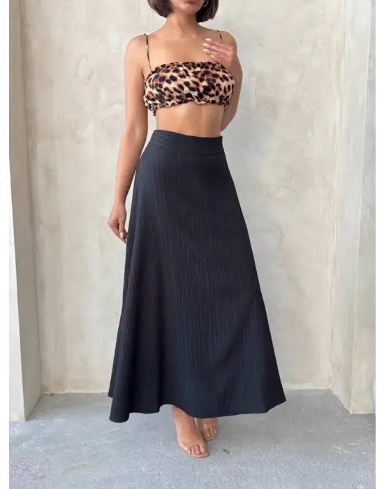 Uzun Astarlı Etek S255043