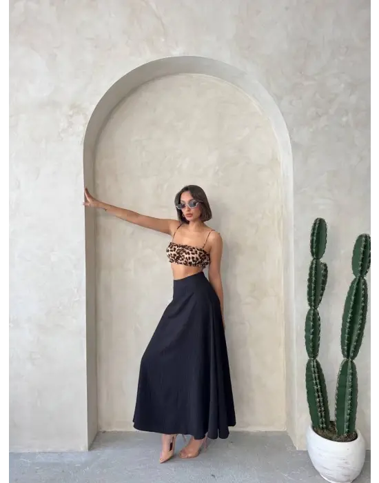 Uzun Astarlı Etek S255043