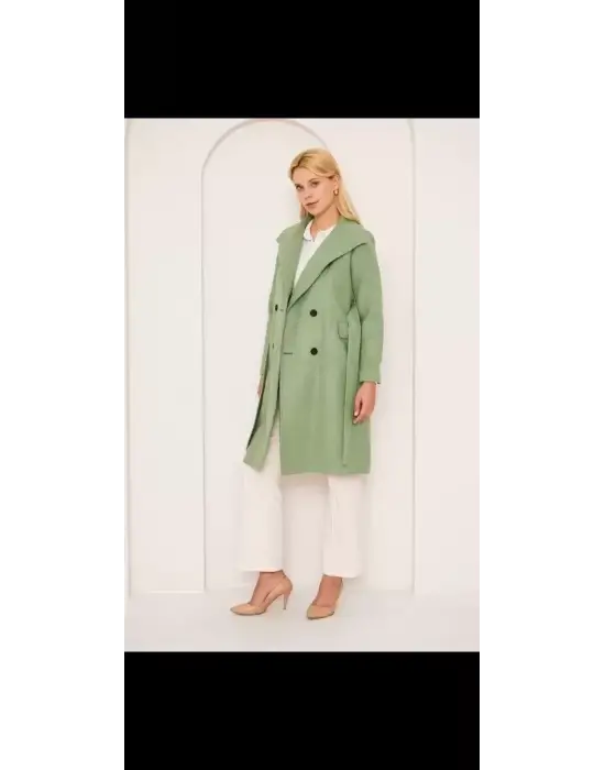 Uzun Düz Kaşe Kaban