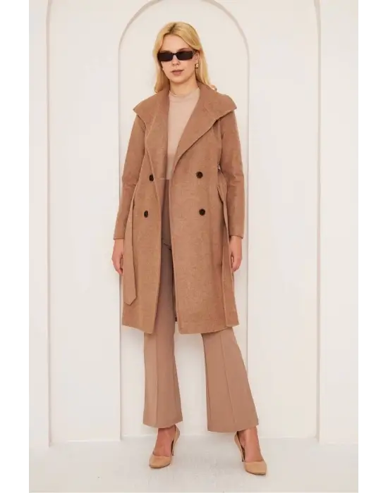 Uzun Düz Kaşe Kaban