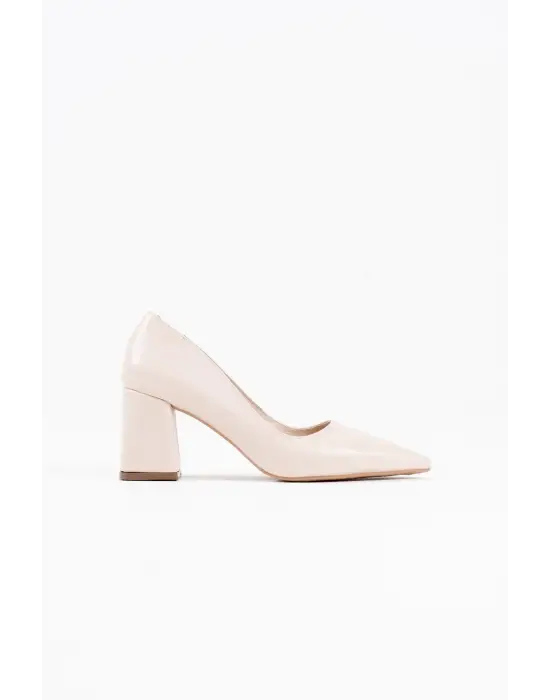 Valeria Bej Cilt Kadın Topuklu Ayakkabı