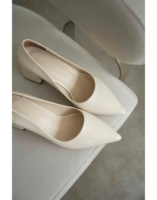 Valeria Bej Rugan Kadın Topuklu Ayakkabı