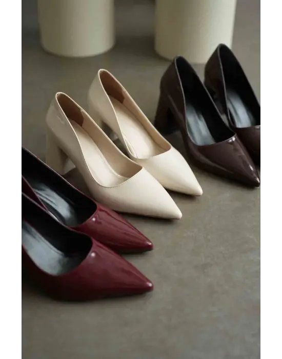 Valeria Bej Rugan Kadın Topuklu Ayakkabı