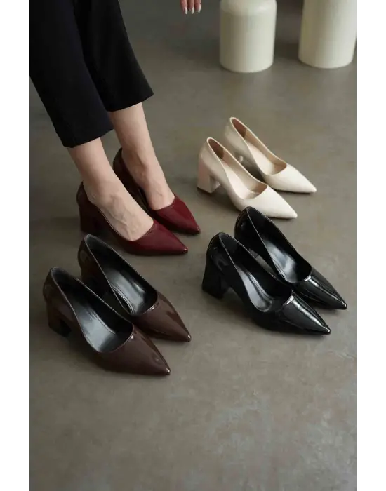 Valeria Bej Rugan Kadın Topuklu Ayakkabı