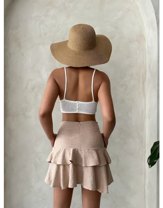 Valonlu Fırfırlı Etek