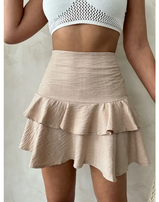 Valonlu Fırfırlı Etek