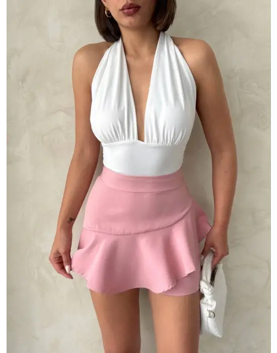 Valonlu Fırfırlı Şort S24683