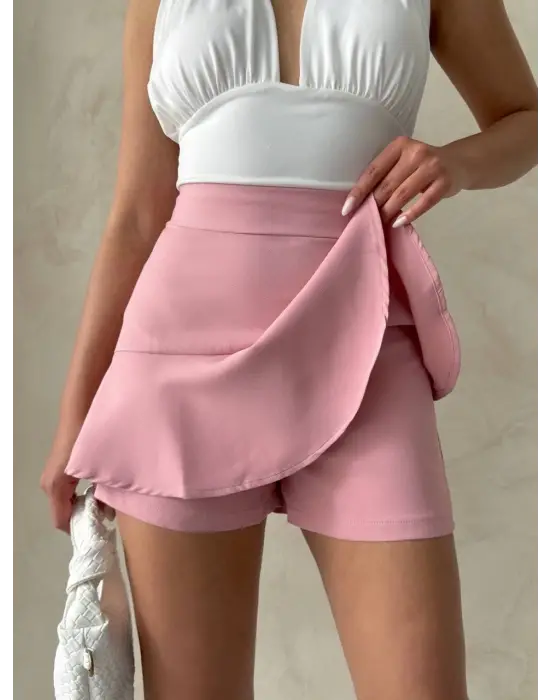 Valonlu Fırfırlı Şort S24683