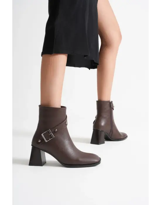 Vera Kadın Acı Kahve Topuklu Bot