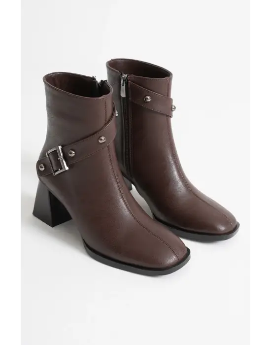 Vera Kadın Acı Kahve Topuklu Bot