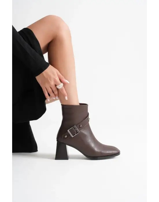 Vera Kadın Acı Kahve Topuklu Bot