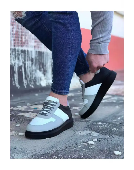 Terzi Bey Tb011 Beyaz Kömür Erkek Casual Ayakkabı