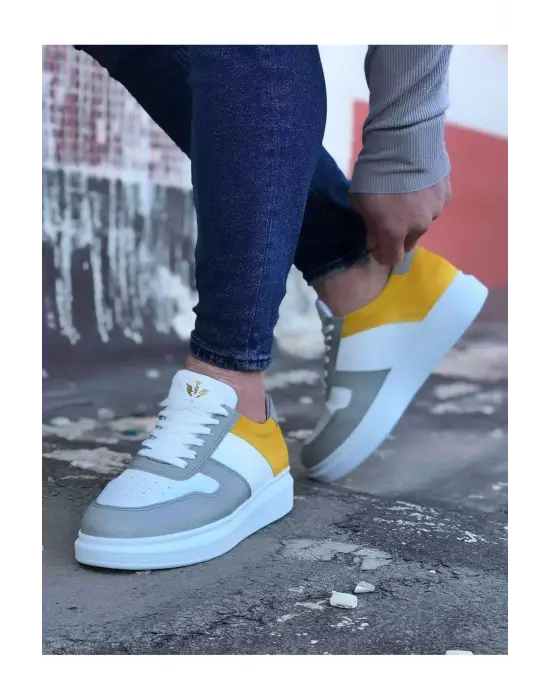 Terzi Bey Tb011 Beyaz Sarı Erkek Casual Ayakkabı