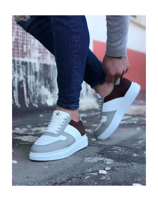 Terzi Bey Tb011 Beyaz Taba Erkek Casual Ayakkabı