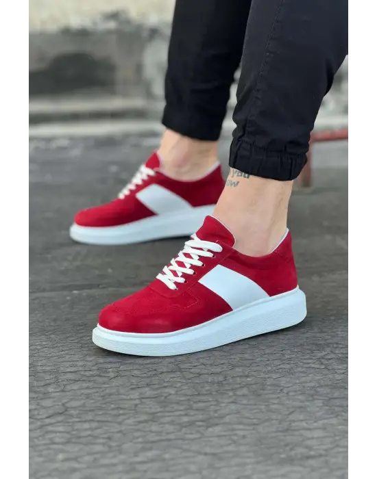 Terzi Bey Tb011 Kırmızı Süet Erkek Casual Ayakkabı