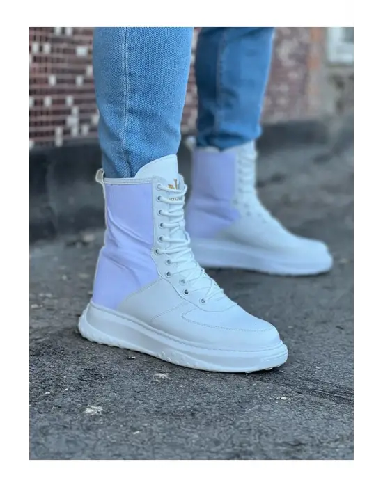 Terzi Bey Tb012 Beyaz Paraşüt Uzun Bağcıklı  Bot