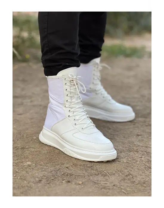 Terzi Bey Tb012 Beyaz Paraşüt Uzun Bağcıklı  Bot